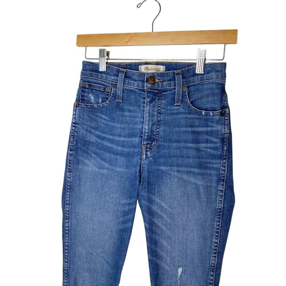 Madewell Jeans Size 26 Blue 10" High-Rise Skinny Crop Drop Step-Hem Edition - Picture 3 of 15